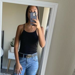 Black tank top